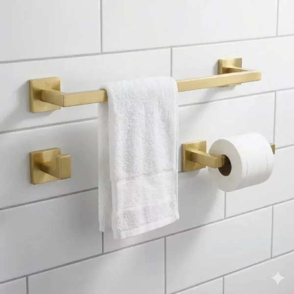Gold Tower bar set Square