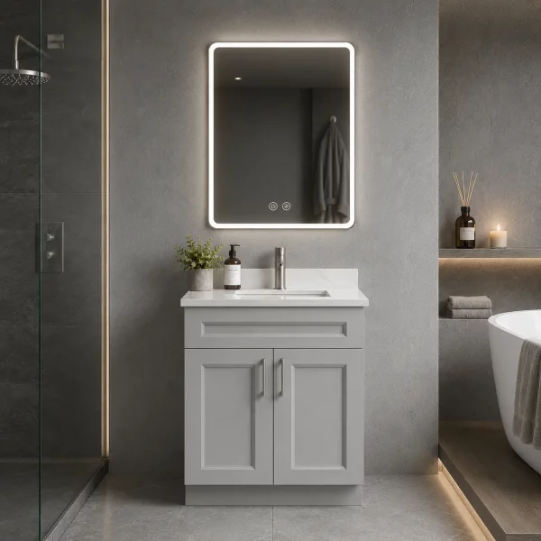 24 inch grey bathroom vanity in Oakville by Supply Toronto