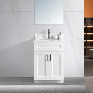 24 inch white MDF-HDF bathroom vanity in Toronto by Supply Toronto