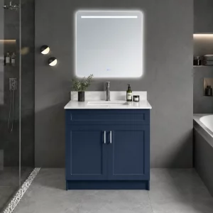 30 inch double door Prussian blue bathroom vanity in Concord by Supply Toronto