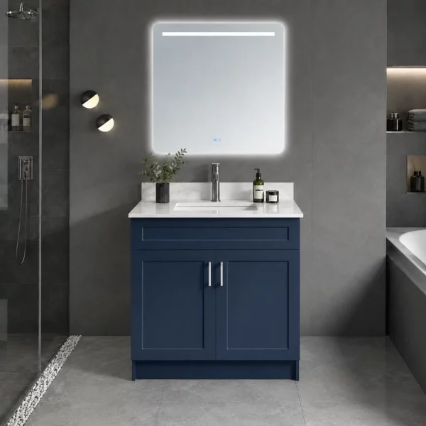30 inch double door Prussian blue bathroom vanity in Concord by Supply Toronto