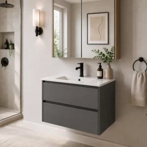 36 inch charcoal slate floating bathroom vanity in Richmond Hill by Supply Toronto