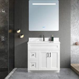 36 inch white solid wood bathroom vanity in Toronto by Supply Toronto