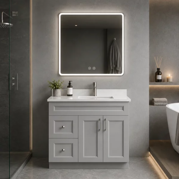 42 inch grey bathroom vanity in Thornhill by Supply Toronto