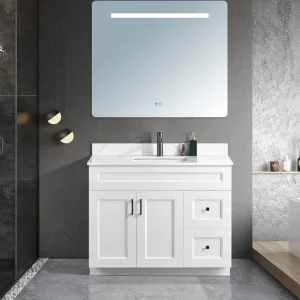 42 inch white MDF-HDF bathroom vanity in Toronto by Supply Toronto