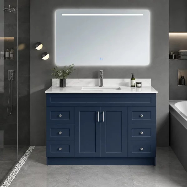 48 inch Prussian blue bathroom vanity in Kleinburg by Supply Toronto