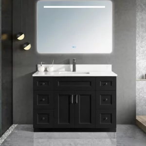 48 inch black solid wood bathroom vanity in Scarborough by Supply Toronto