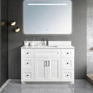 48 inch white MDF-HDF bathroom vanity in Toronto by Supply Toronto