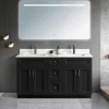 60 inch double sink black solid wood bathroom vanity in Brampton by Supply Toronto