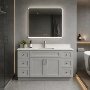 60 inch single sink grey bathroom vanity in Whitby by Supply Toronto - Copy
