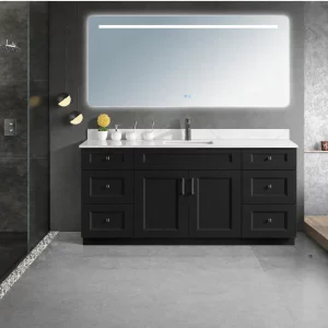 72 inch single sink black solid wood bathroom vanity in Pickering by Supply Toronto