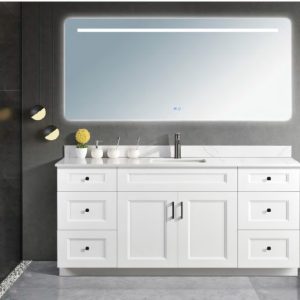 72 inch single sink white solid wood bathroom vanity in Toronto by Supply Toronto