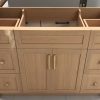 oak veneer vanity particle board 48''
