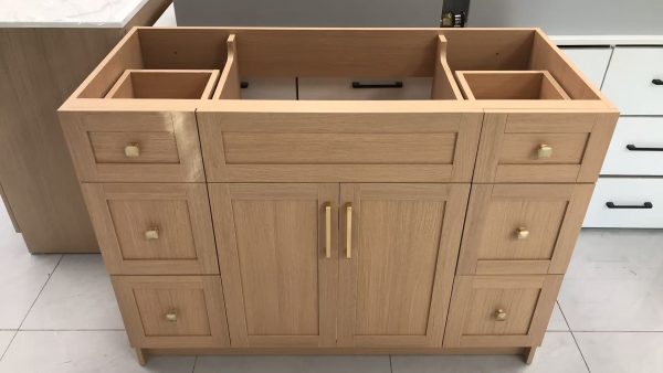 oak veneer vanity particle board 48''